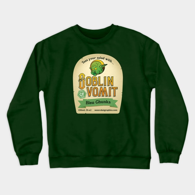 Goblin Vomit Crewneck Sweatshirt by NeonRobotGraphics